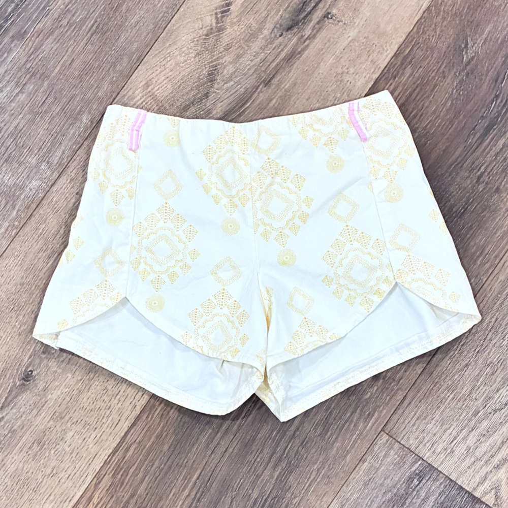 Sweet Honey White Yellow Shorts Bottoms Summer Size 6 Girl